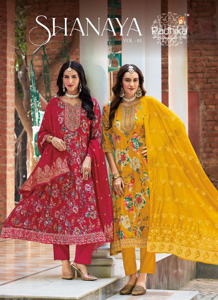 Shanaya Vol 1 By Radhika Milano Printed Kurti With Bottom Dupatta Online Wholesale
